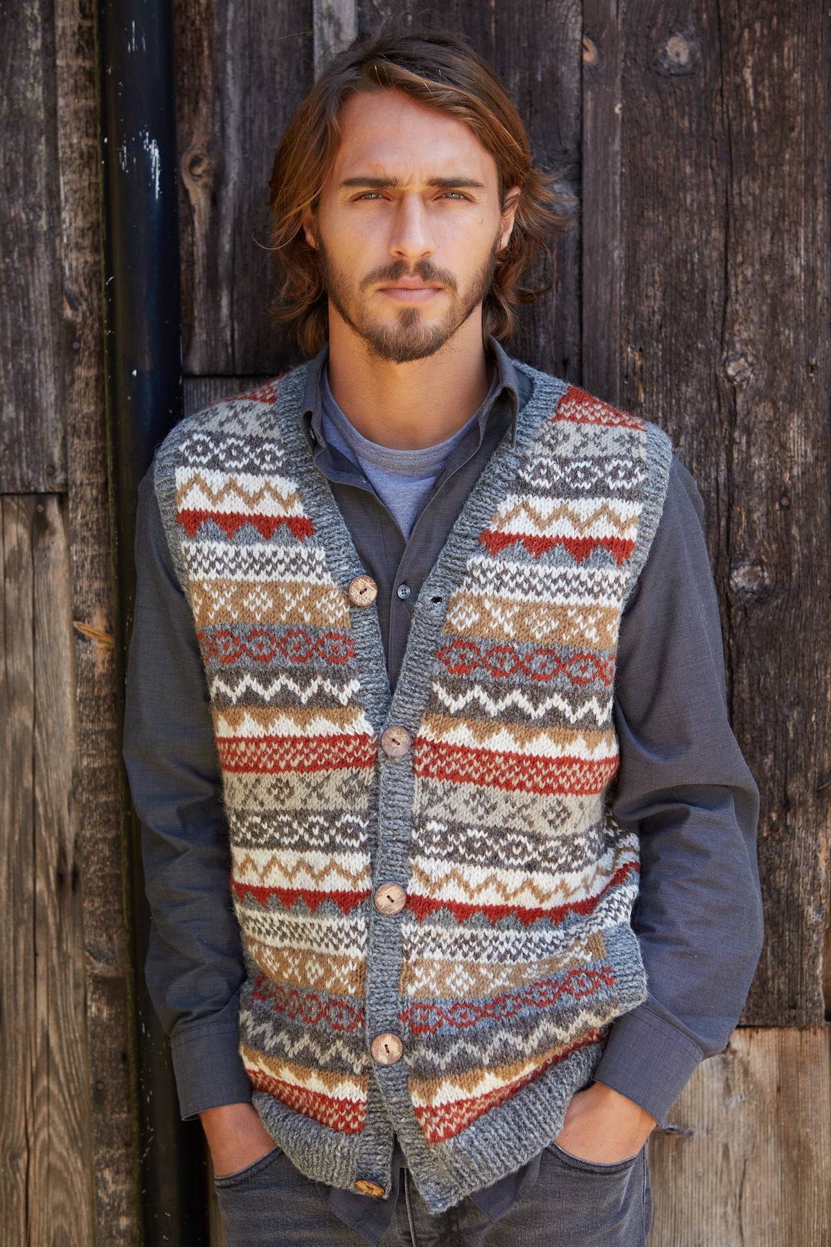fair isle knitted vest